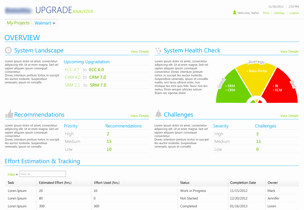 One Page Project Summary Awesome Suhaib Syed — Upgrade Analyzer