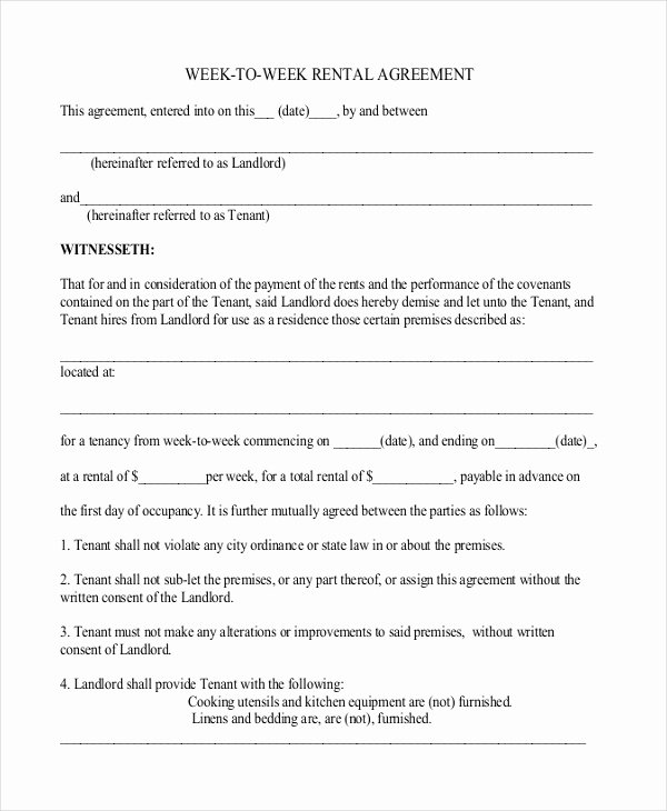 One Page Rental Agreement Fresh 25 Simple Rental Agreement Templates Free Word Pdf