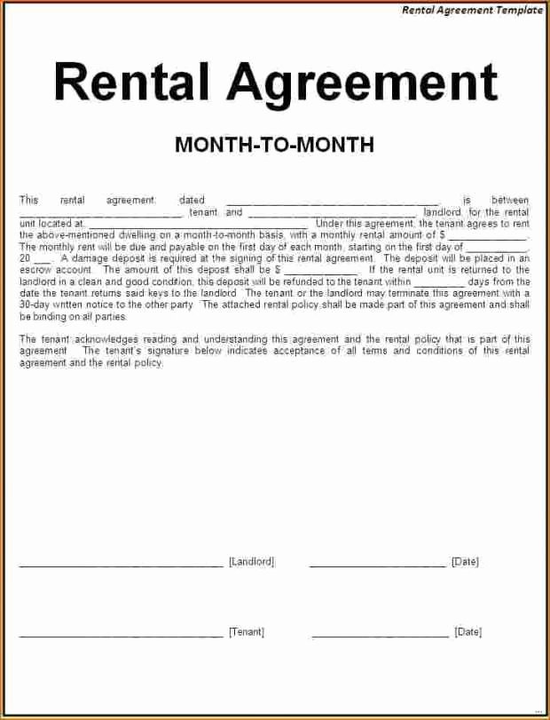 One Page Rental Agreement Unique Simple Rental Agreement Pdf Excellent Simple E Page