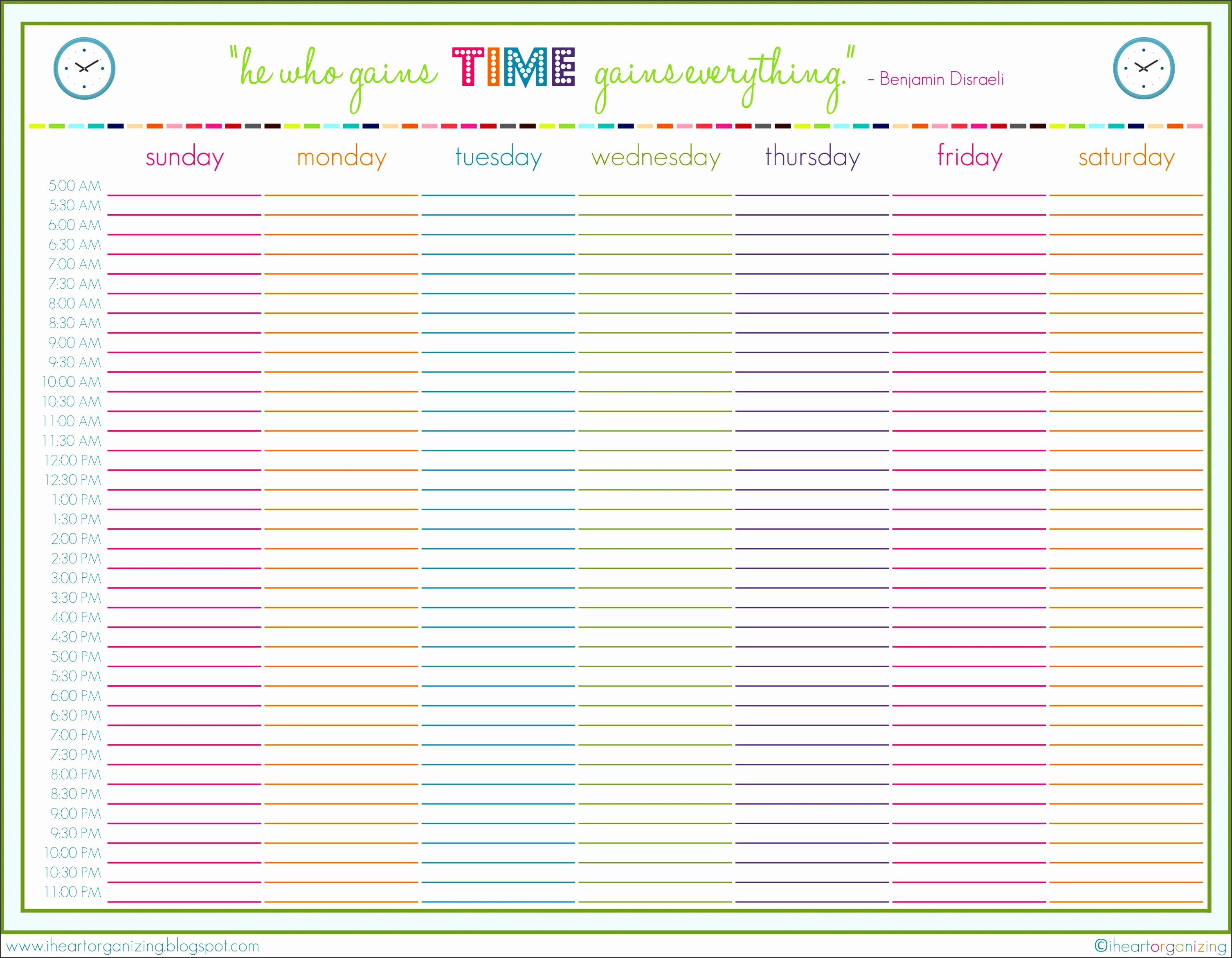 One Week Schedule Template Unique 10 E Week Planner Line Sampletemplatess