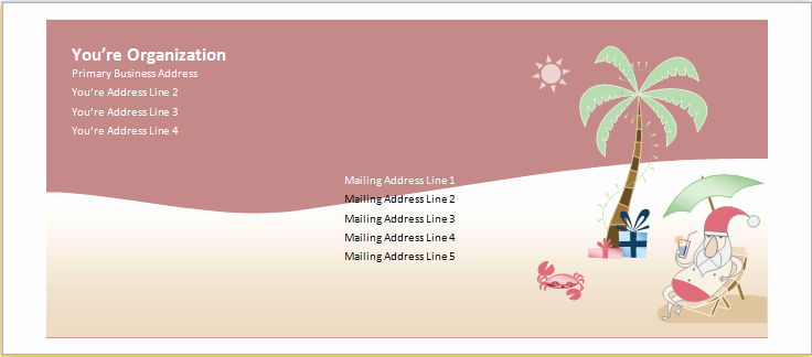 Openoffice Envelope Template Elegant Ms Word Christmas Envelope Template