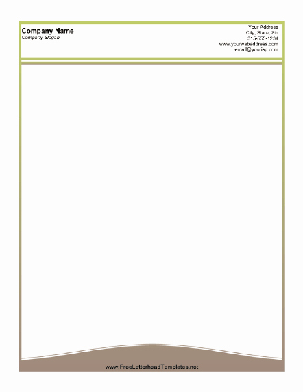 Openoffice Envelope Template Unique A Printable Letterhead Design with A Thin Olive Green