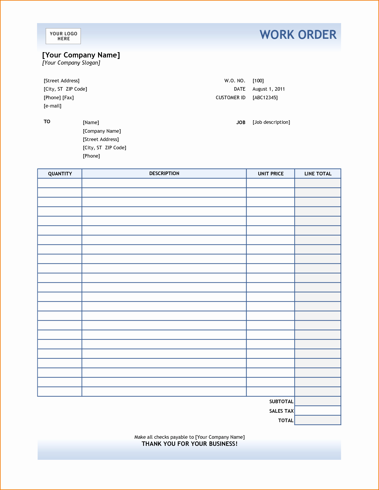 Order form Template Excel Best Of 5 order form Template Excel