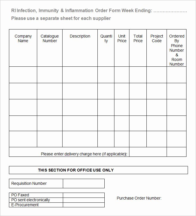 Order form Template Excel Fresh 41 Blank order form Templates Pdf Doc Excel