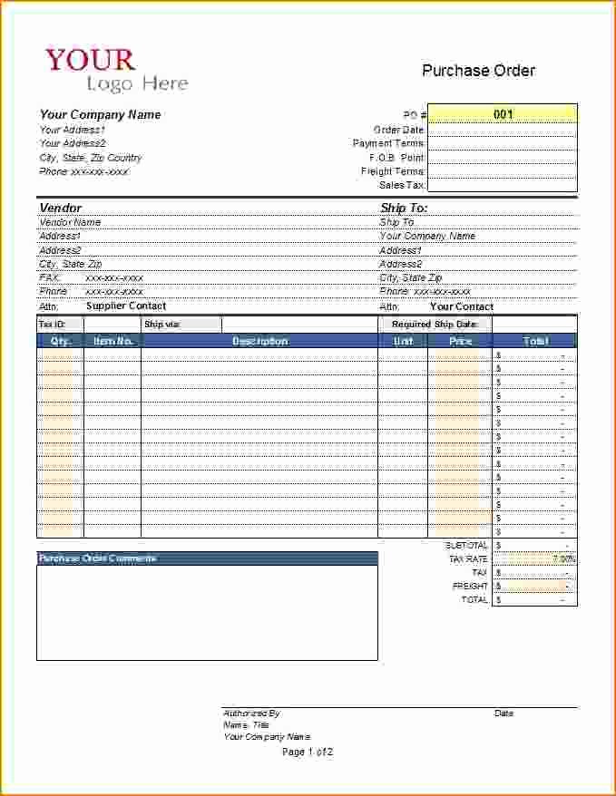 Order form Template Excel Inspirational 5 order form Template Excel