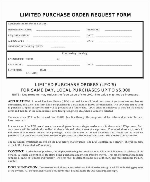 Order Request form Awesome Sample Purchase order Request form 8 Examples In Word Pdf