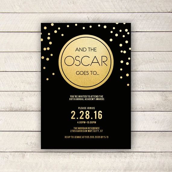 Oscar Invitation Templates Awesome Best 25 Oscar themed Parties Ideas On Pinterest