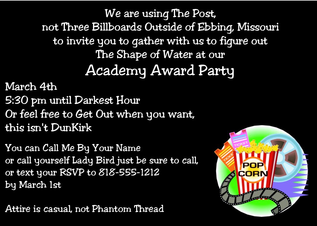 Oscar Invitation Templates Fresh Academy Awards Party Invitations and Oscar Invitations New