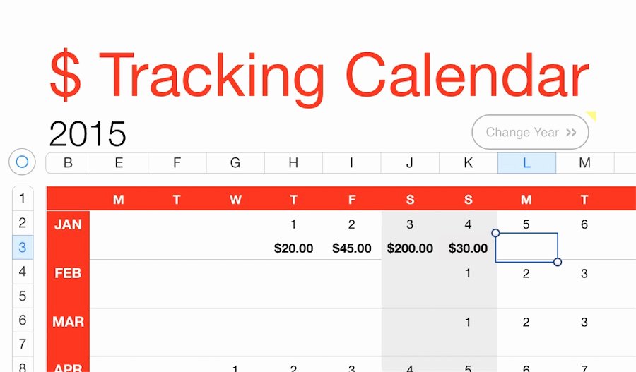 Pages Calendar Template Mac Awesome Any Year Calendar Tracker Template for Numbers