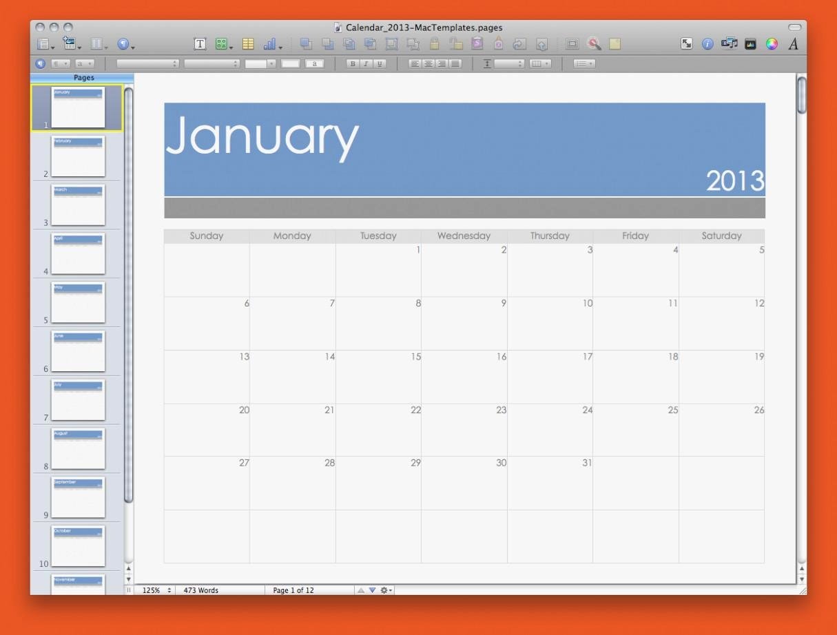 Pages Calendar Template Mac Unique Best Calendar Template Pages Mac Calendar Printable Template