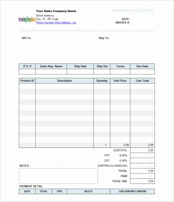 Paid In Full Receipt Template Elegant Free Program Free Template Payment Receipt