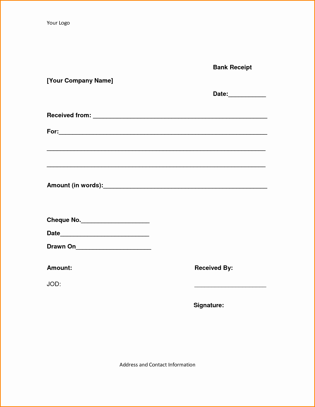 Paid In Full Receipt Template Free Best Of 8 Receipt Of Payment