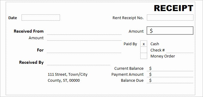 Paid In Full Receipt Template Free Luxury Receipt Template Excel