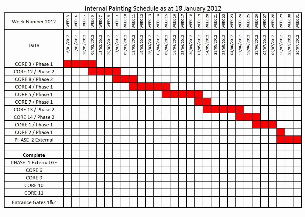 Paint Schedule Template Fresh Download Preventive Maintenance Schedule Template Excel