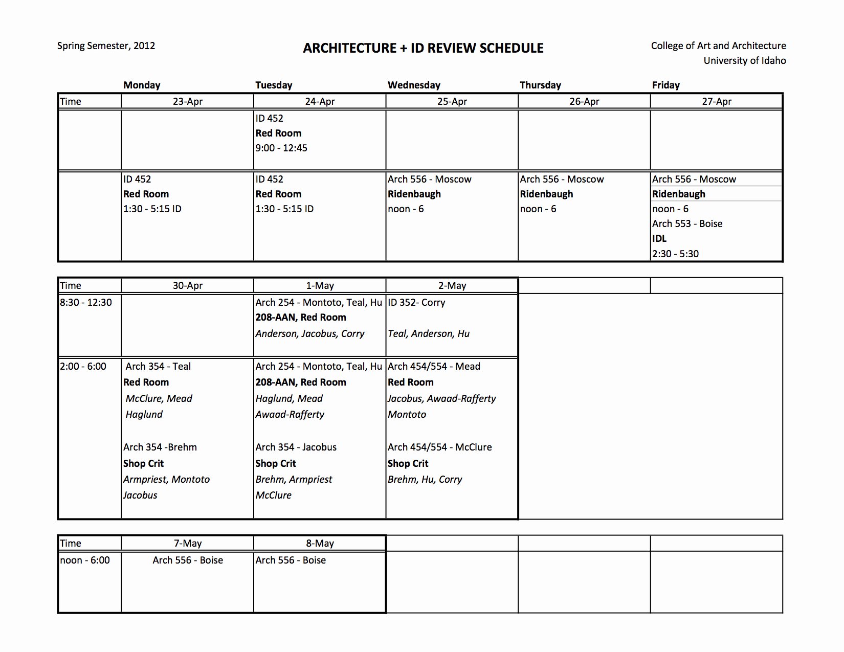 Paint Schedule Template New Architecture Interior Design Review Schedule