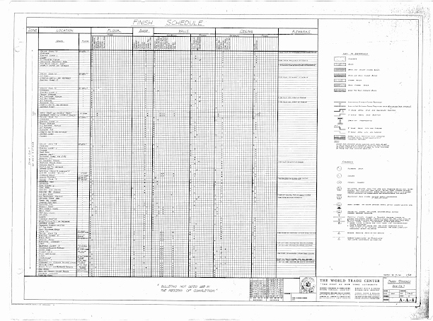 Paint Schedule Template Unique Schedule Of Drawings Mechanical Trades Finish Schedule