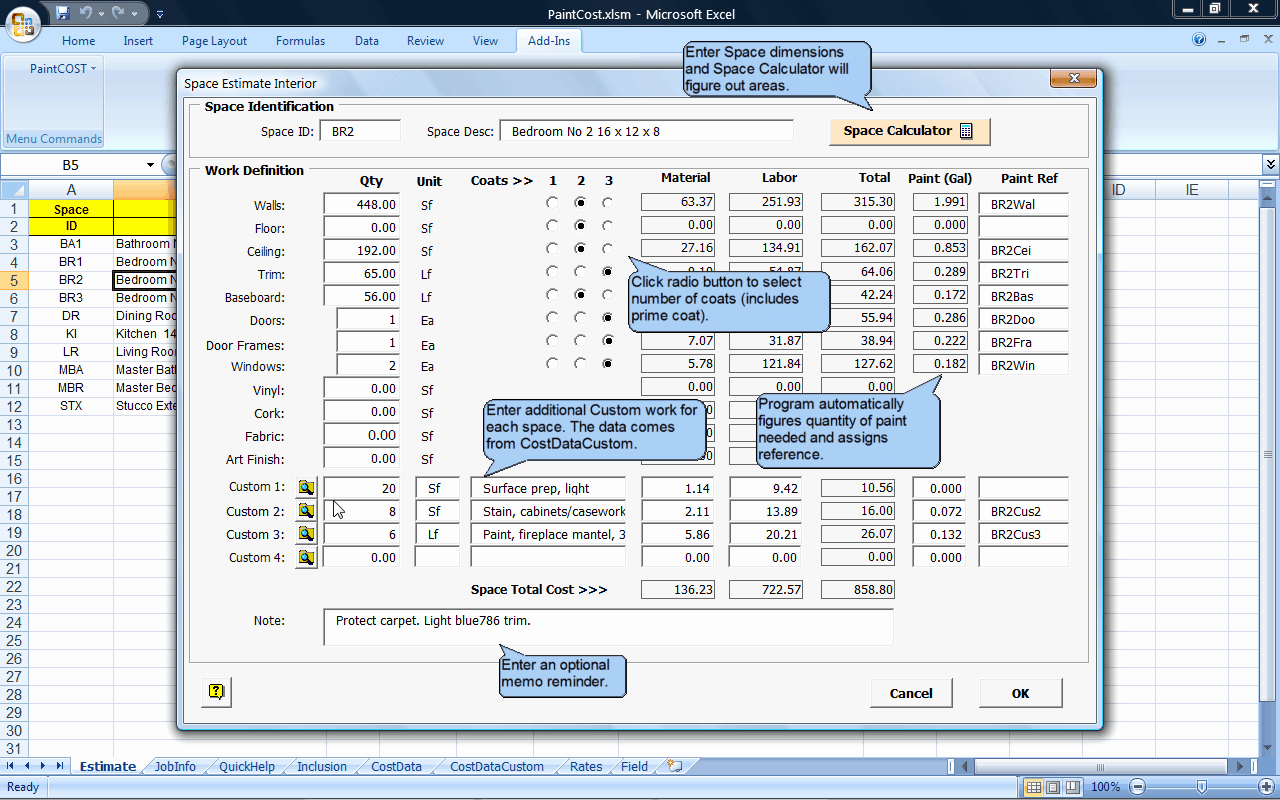 Painting Estimate Template Excel Best Of Painting Cost Estimating software for Paint Contractors