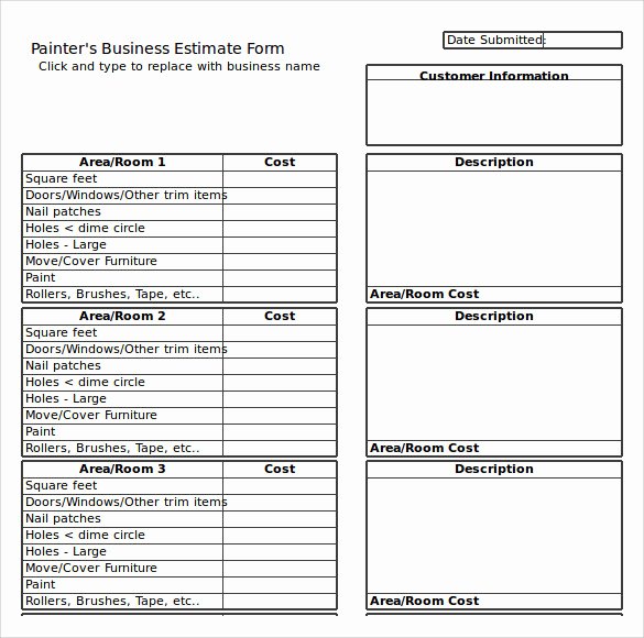 Painting Estimate Template Free Downloads Unique 9 Painting Estimate Templates Pdf Excel