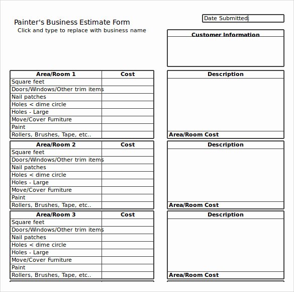 Painting Estimate Template Free Downloads Unique 9 Painting Estimate Templates Pdf Excel