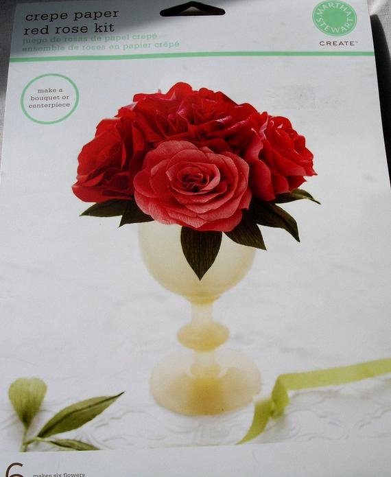 Paper Flower Template Martha Stewart Luxury Crepe Paper Red Rose Flower Kit From Martha Stewart