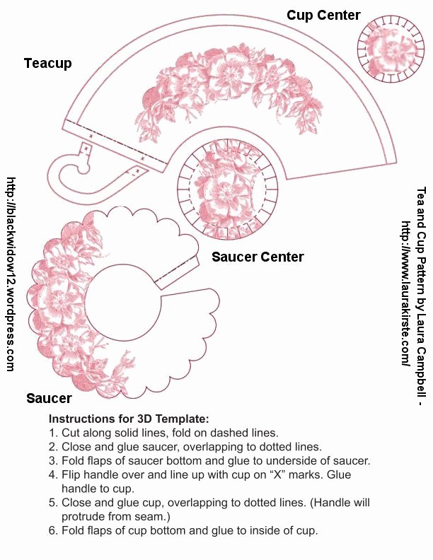 Paper Tea Cup Template Best Of Paper Crafts – Teapot Teacup and Saucer …