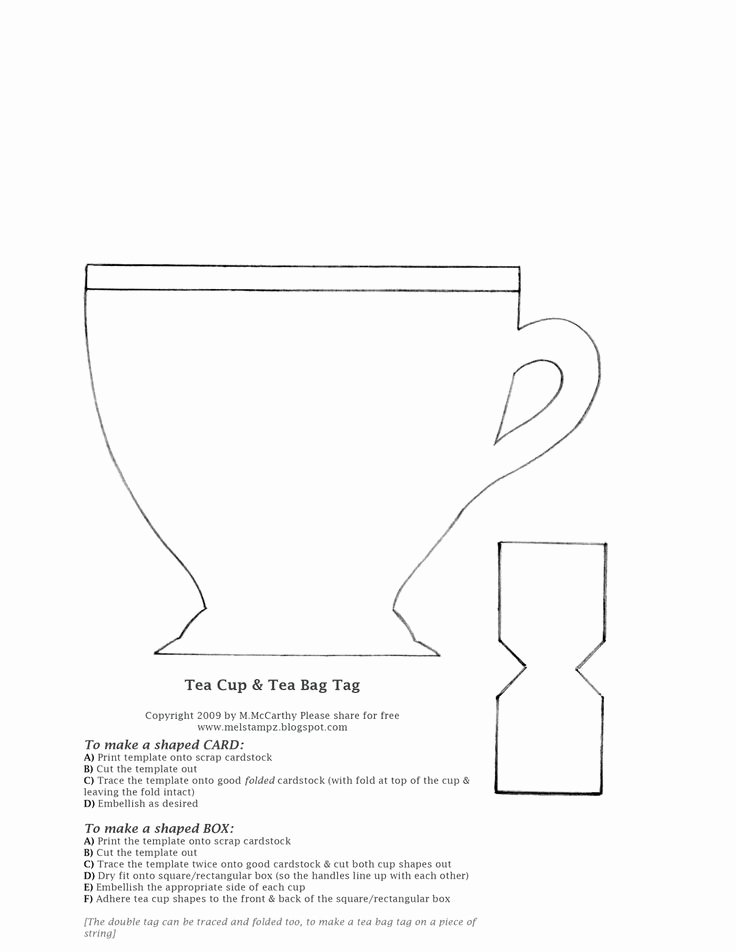 Paper Tea Cup Template Elegant Kool Crafts and Arts Tea Cup Template