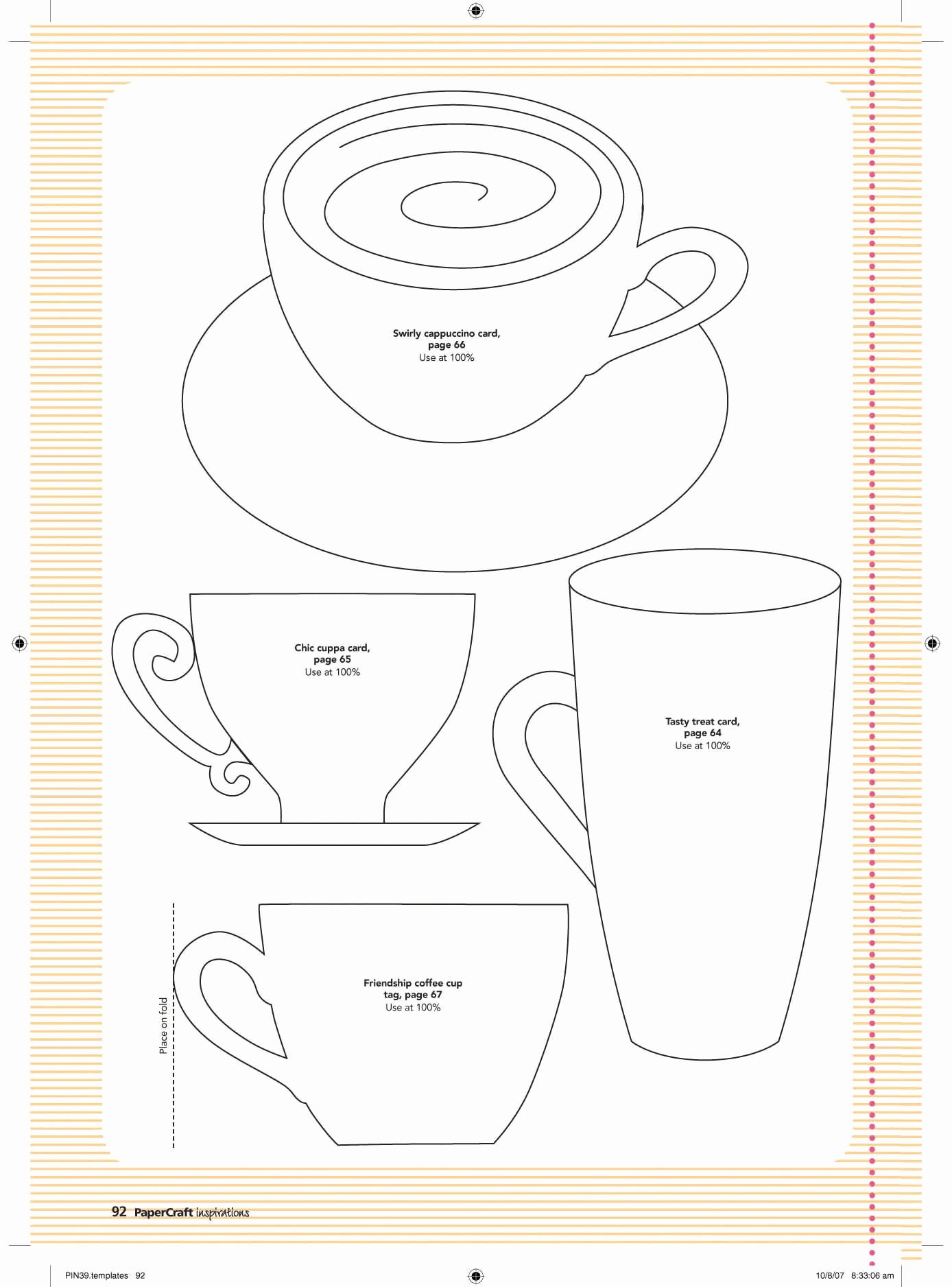 Paper Tea Cup Template Fresh Pin by Linda J On Coffee Tea Pots Accessories Etc