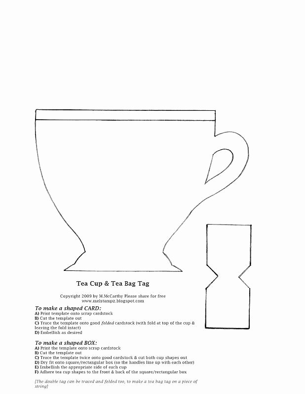 Paper Tea Cup Template Luxury Invitation Template Tea for Two or 3 or