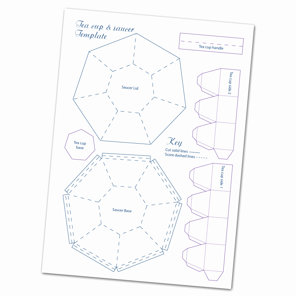 Paper Tea Cup Template Unique Teacups and Saucer Paper Cutouts [alice In Wonderland] Tea