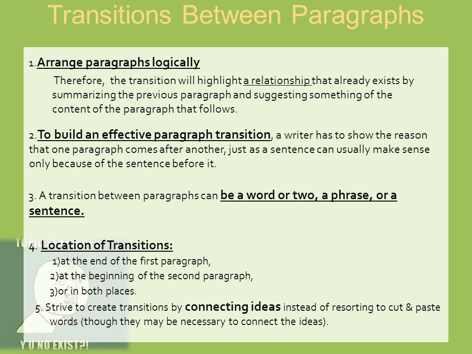 Paragraph Transition Words for Essays Awesome thesis and Strong topic Sentences Ppt