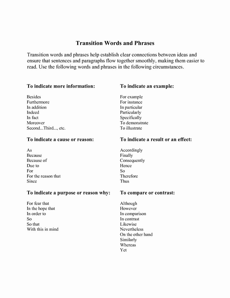 Paragraph Transition Words for Essays Best Of 17 Best Ideas About Transition Words for Paragraphs On