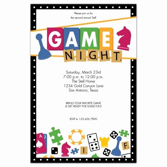 Parents Night Out Flyer Template Beautiful Game Night Invitations Google Search