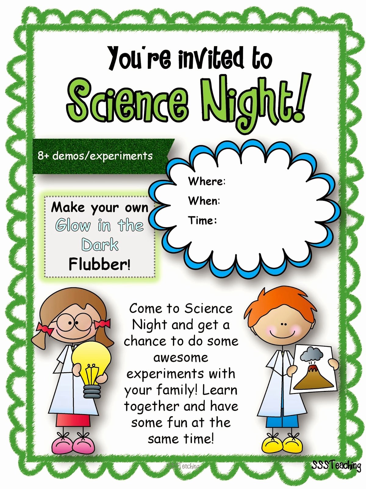 Parents Night Out Flyer Template Lovely Ultimate Family Science Night Sssteaching