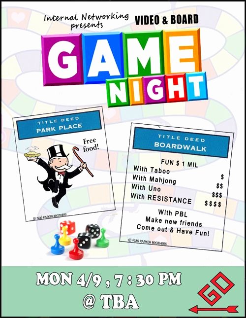 Parents Night Out Flyer Template Luxury Game Night Flyer Game Night Party Pinterest