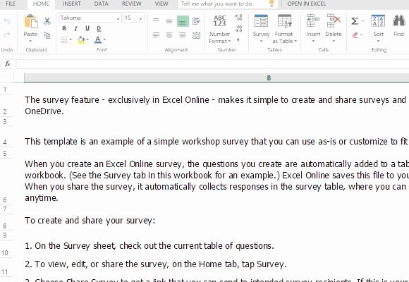 Participant Guide Template Best Of Workshop Survey form Template for Excel