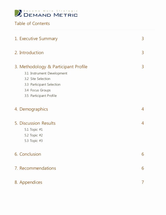Participant Guide Template Inspirational Focus Group Report Template