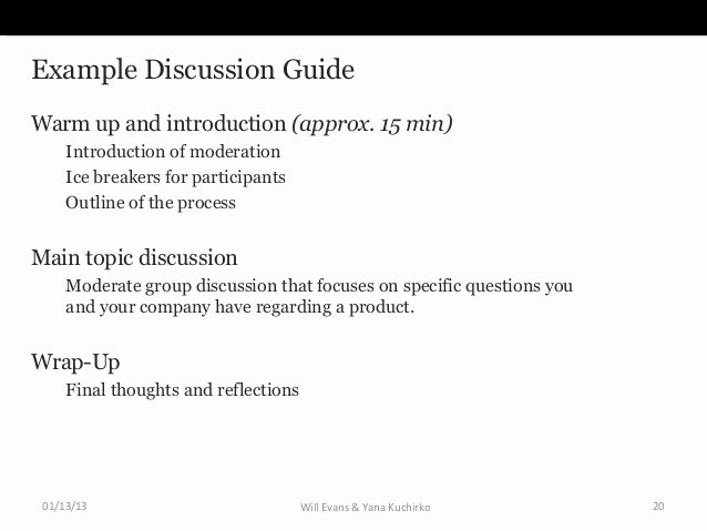 Participant Guide Template Inspirational Introduction to Ux Research Conducting Focus Groups