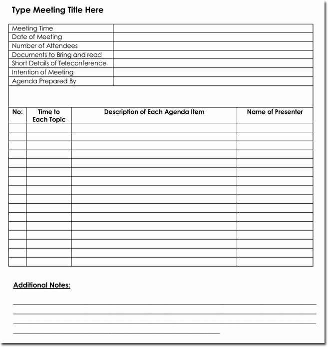 Participant Guide Template New 10 Meeting Itinerary Templates with Meeting Agenda &amp; Minutes