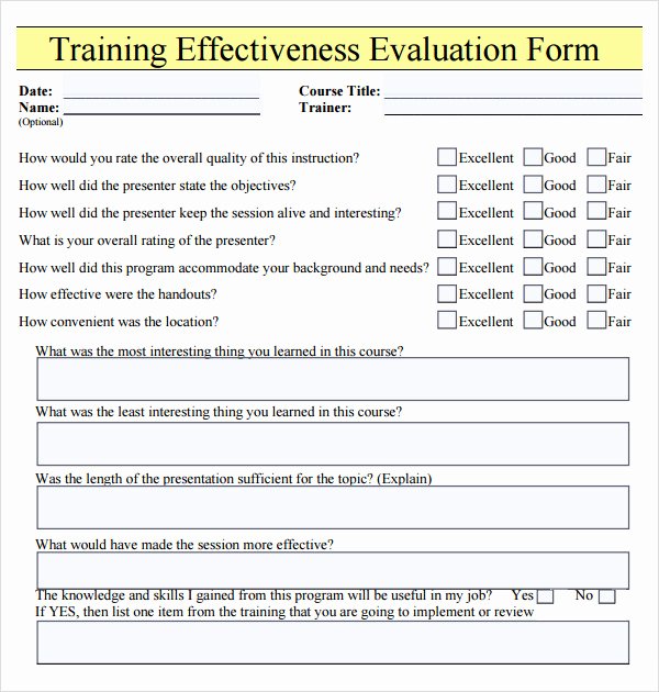 Participant Guide Template New 15 Sample Training Evaluation forms Pdf