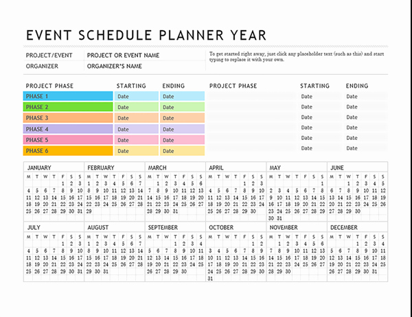 Party Agenda Template Lovely event Planner