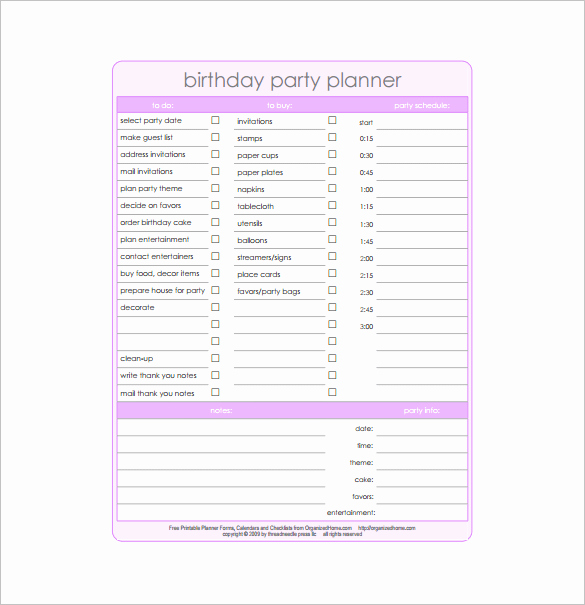 Party Agenda Template Lovely Party Planning Templates 16 Free Word Pdf Documents