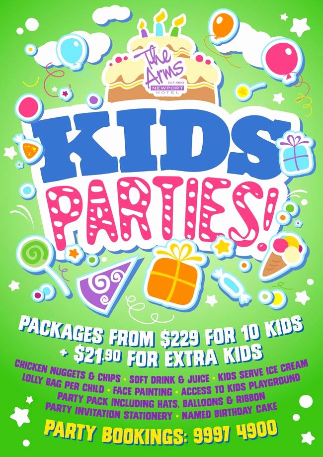 Party Poster Ideas Unique Party Planningf Flyer for Kids