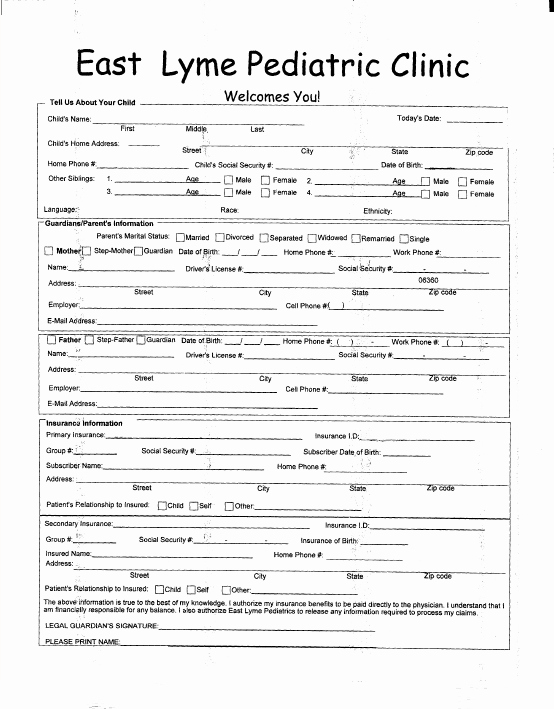 Patient Face Sheet Template Unique Patient forms