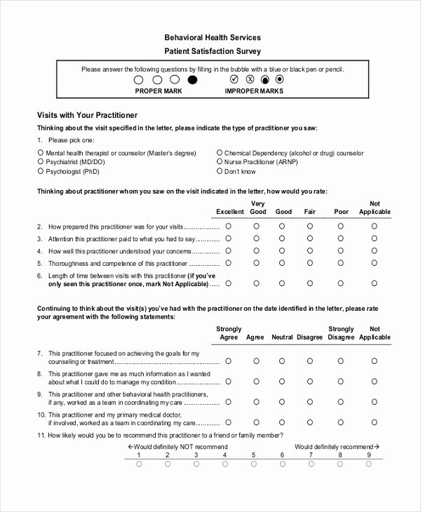 Patient Feedback form Beautiful Sample Patient Satisfaction Questionnaire forms 9 Free