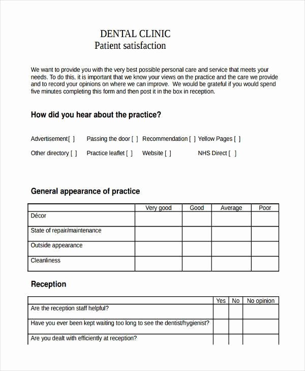 Patient Feedback form Fresh 7 Patient Feedback form Samples Free Sample Example