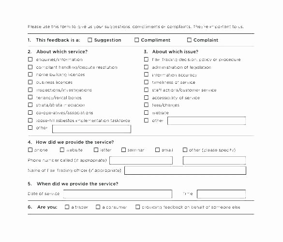 Patient Feedback form Luxury Customer Feedback forms Template – Gad Sworldfo