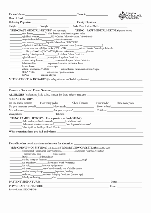 Patient Information form Template Awesome Patient Information form Printable Pdf