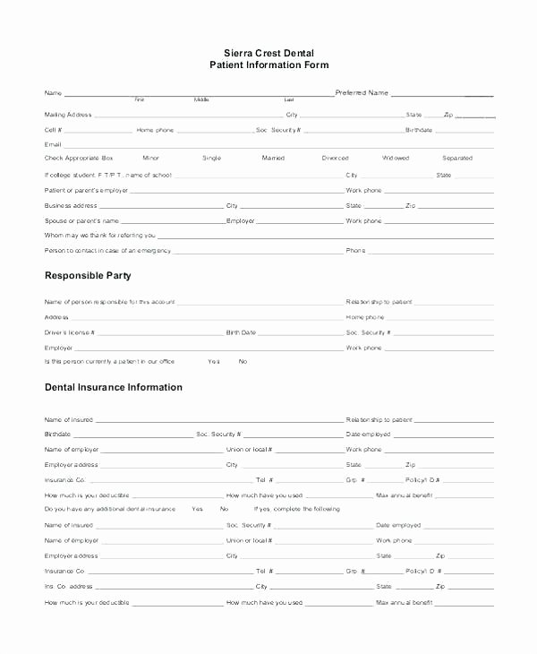 Patient Information form Template Beautiful Patient form Template Word – Syncla
