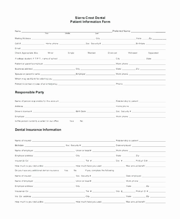 Patient Information form Template Beautiful Patient form Template Word – Syncla