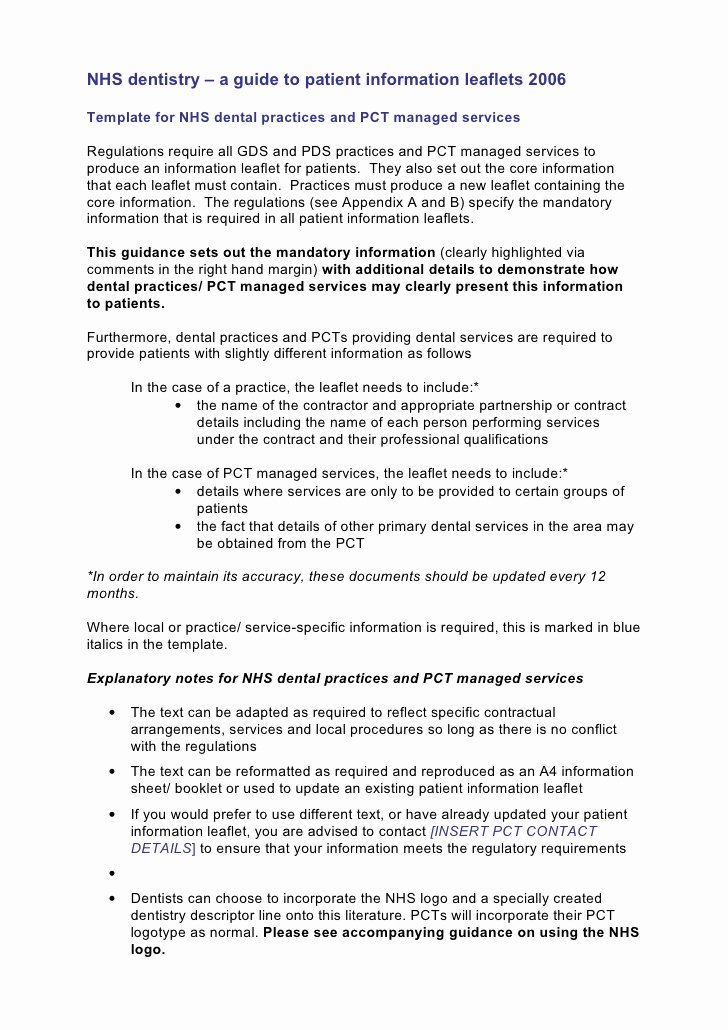 Patient Information Template Unique Download the Patient Information Leaflet Template